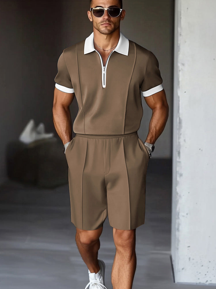 David Completo Moderno Due Pezzi in Tessuto Fresco