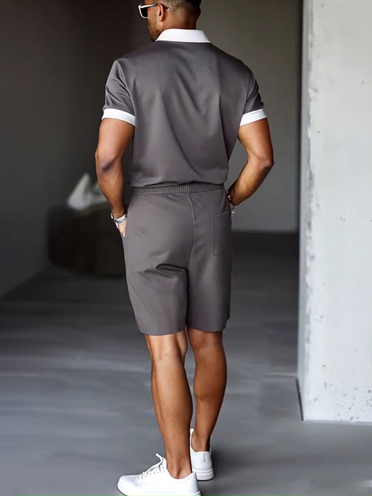 David Completo Moderno Due Pezzi in Tessuto Fresco