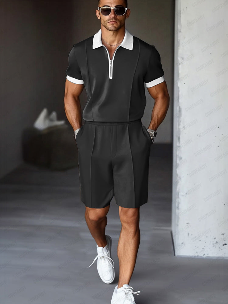 David Completo Moderno Due Pezzi in Tessuto Fresco