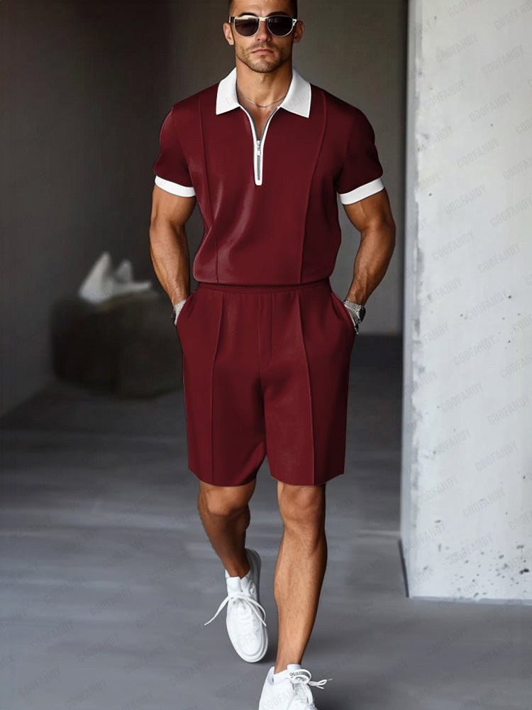 David Completo Moderno Due Pezzi in Tessuto Fresco