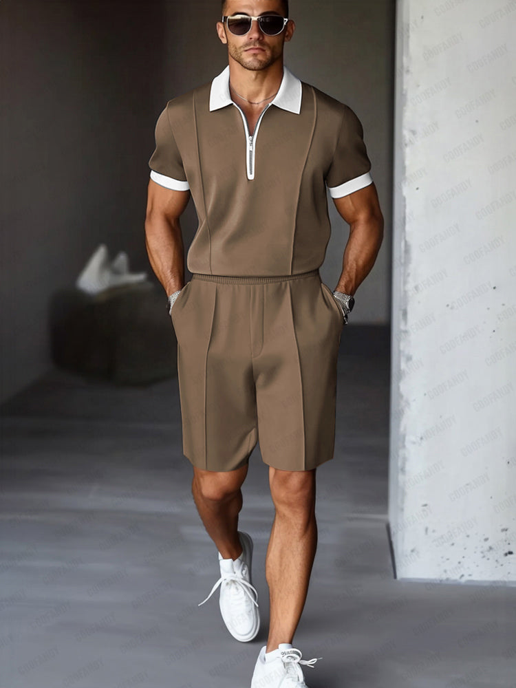 David Completo Moderno Due Pezzi in Tessuto Fresco