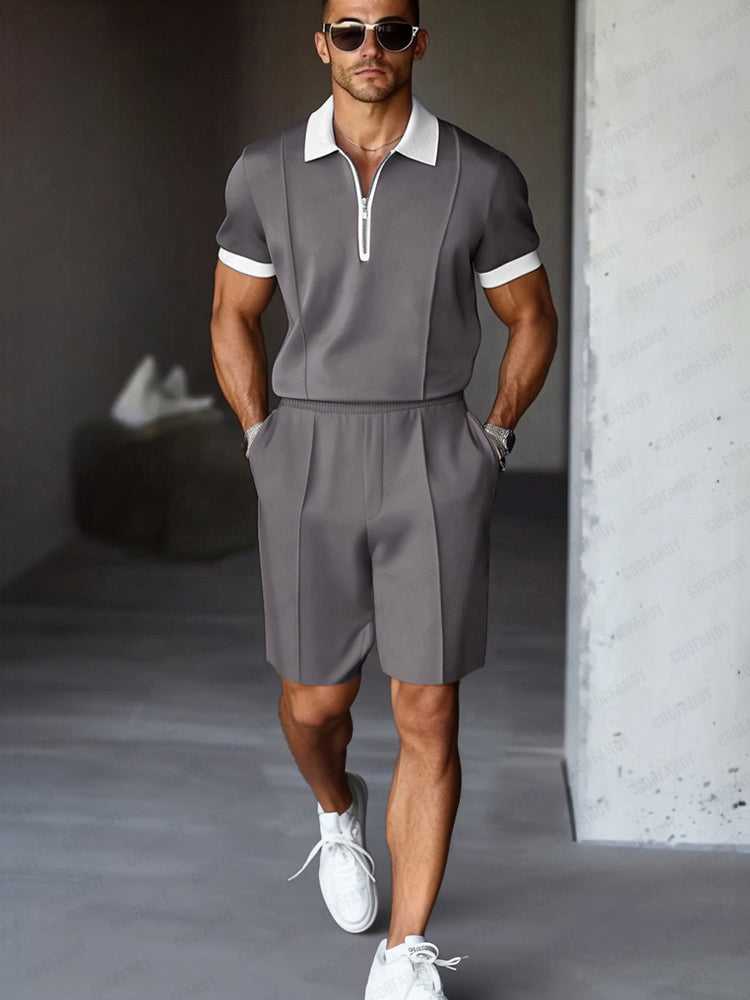 David Completo Moderno Due Pezzi in Tessuto Fresco