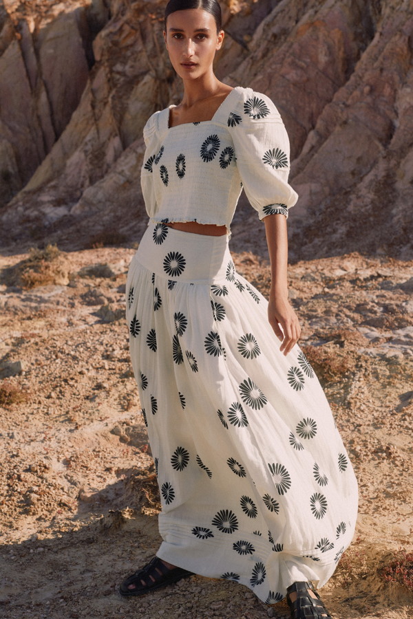 Completo Top e Gonna Floreale Bohémien