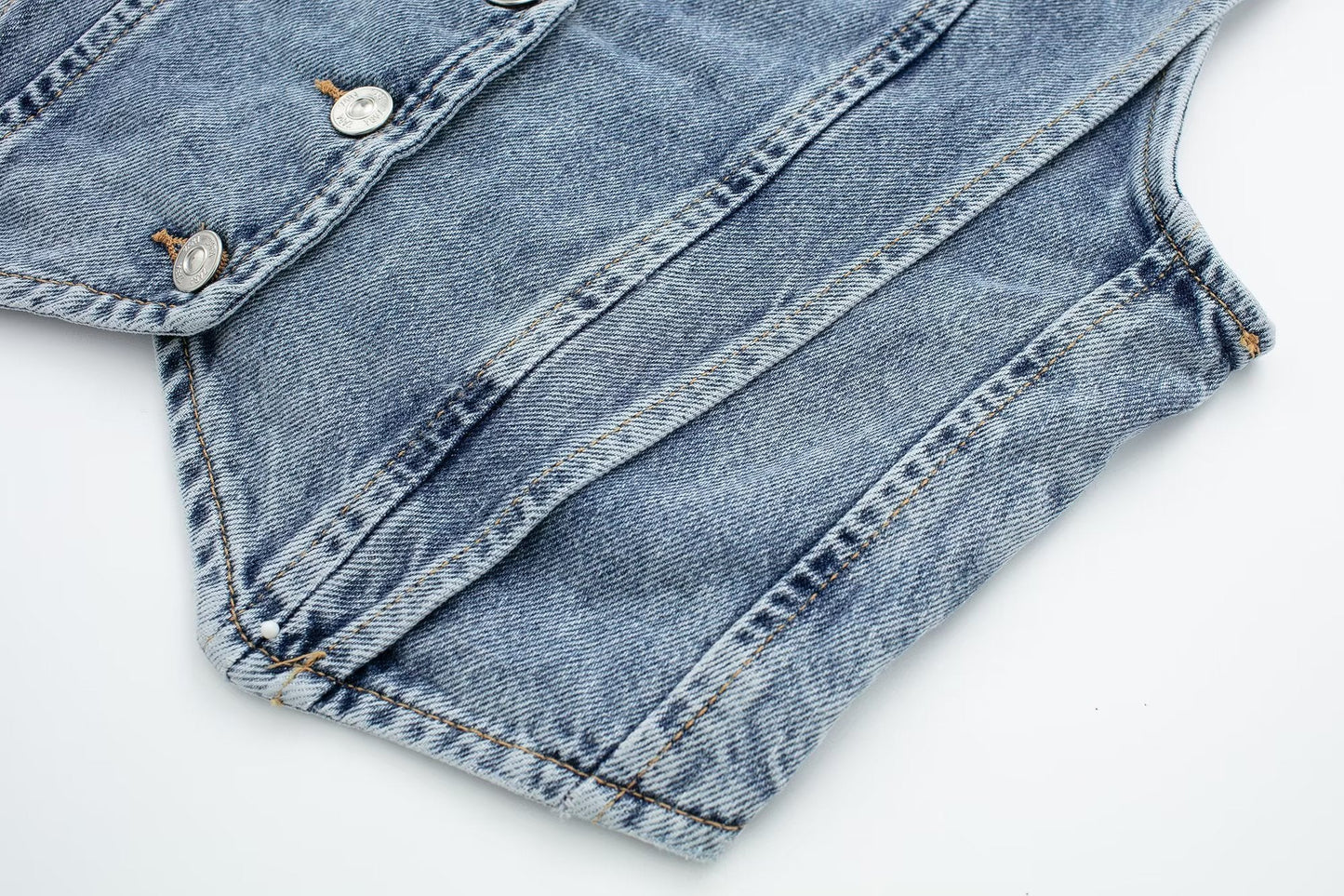 Gilet in Denim Sagomato