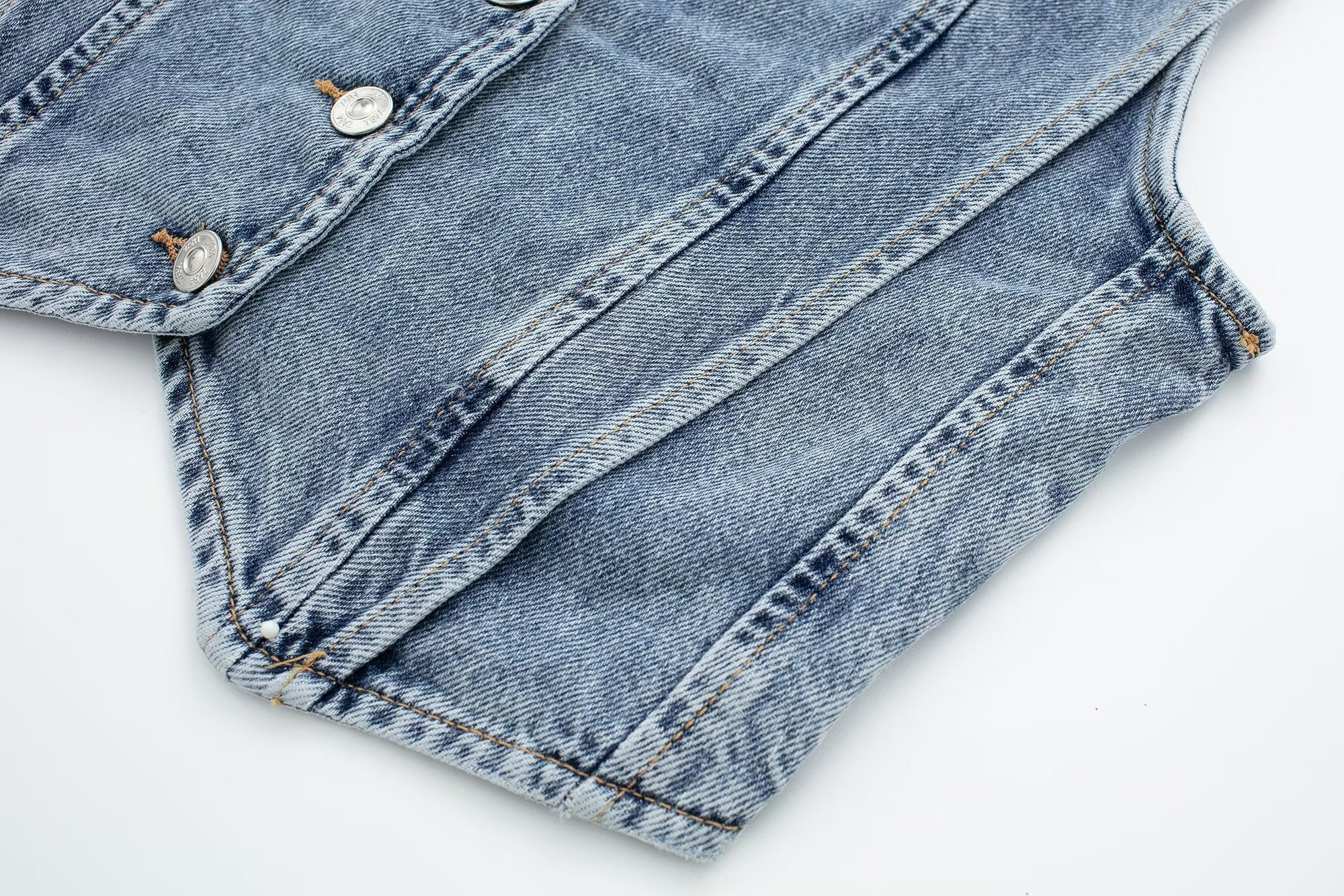 Gilet in Denim Sagomato