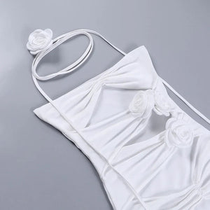 Abito Mini Chic con Dettagli Floreali