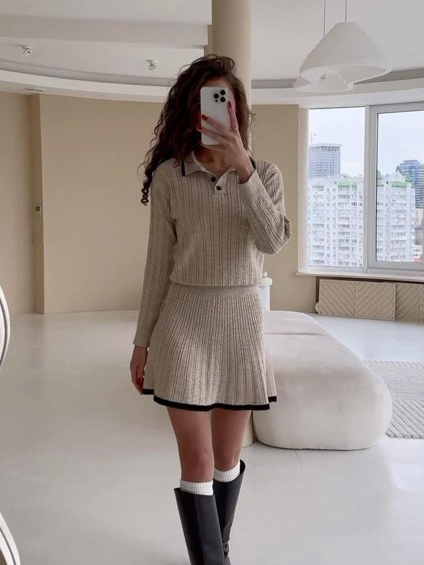 Abito o Completo in Maglia a Costine