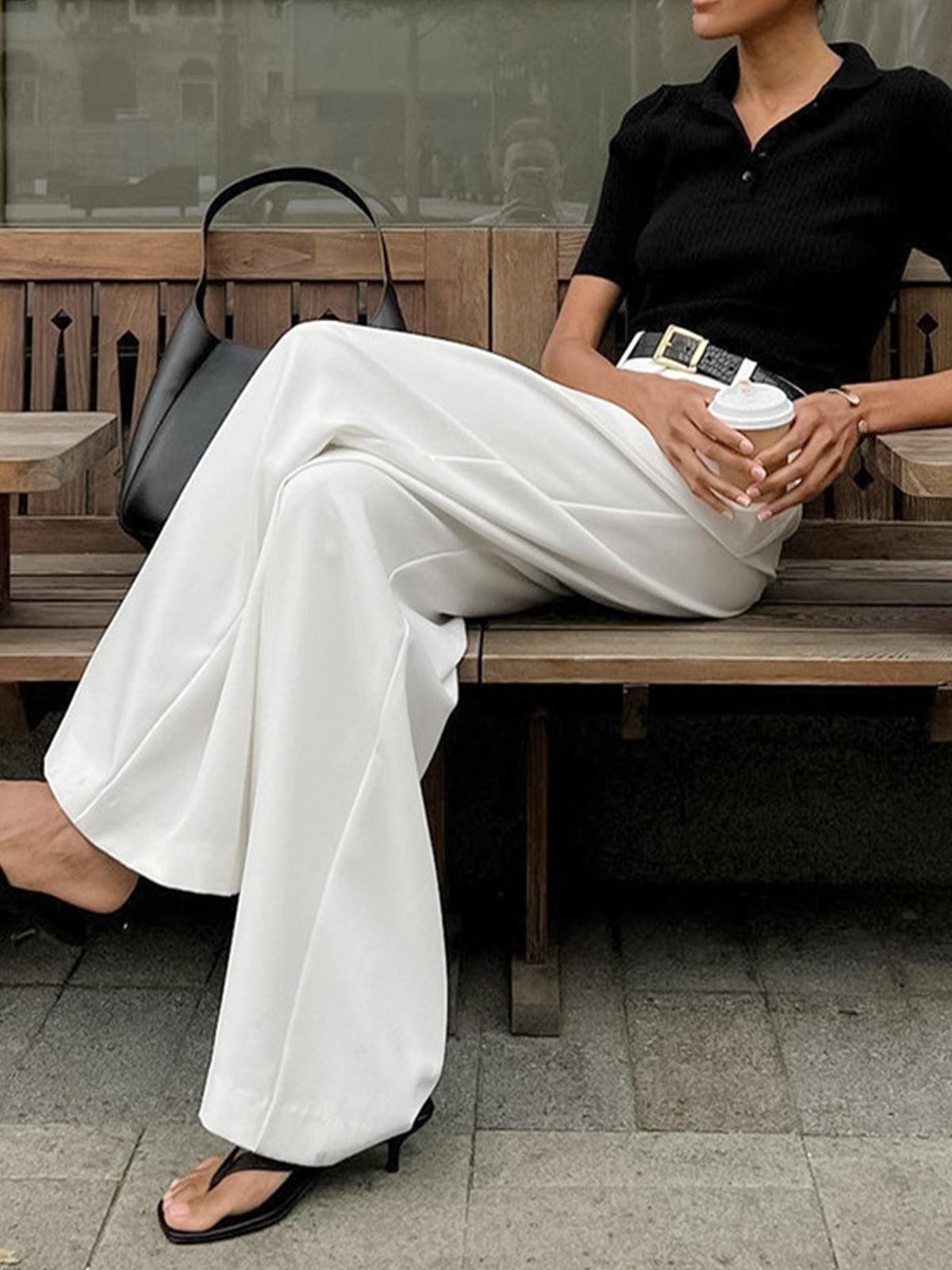Pantaloni | Silhouette a gamba larga | Tutto l'anno