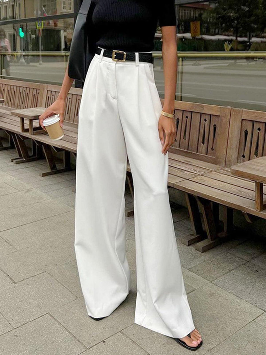 Pantaloni | Silhouette a gamba larga | Tutto l'anno