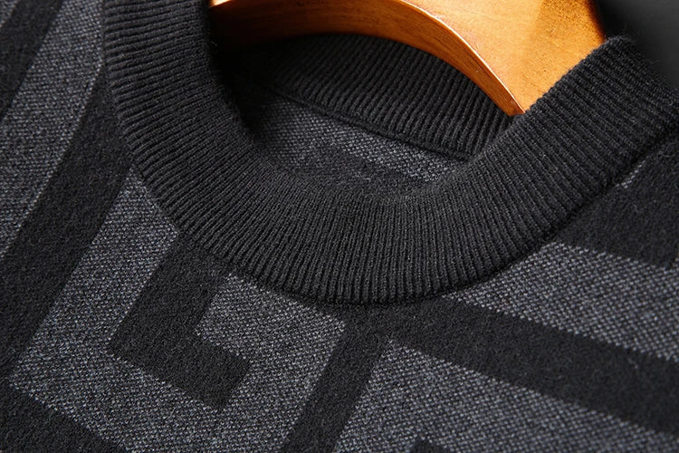 David | Herren Strickpullover mit geometrischem Muster - Elle Zürich