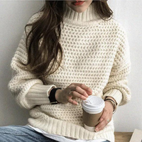 Maglione Collo Alto Maglia Grossa – Maniche Oversize