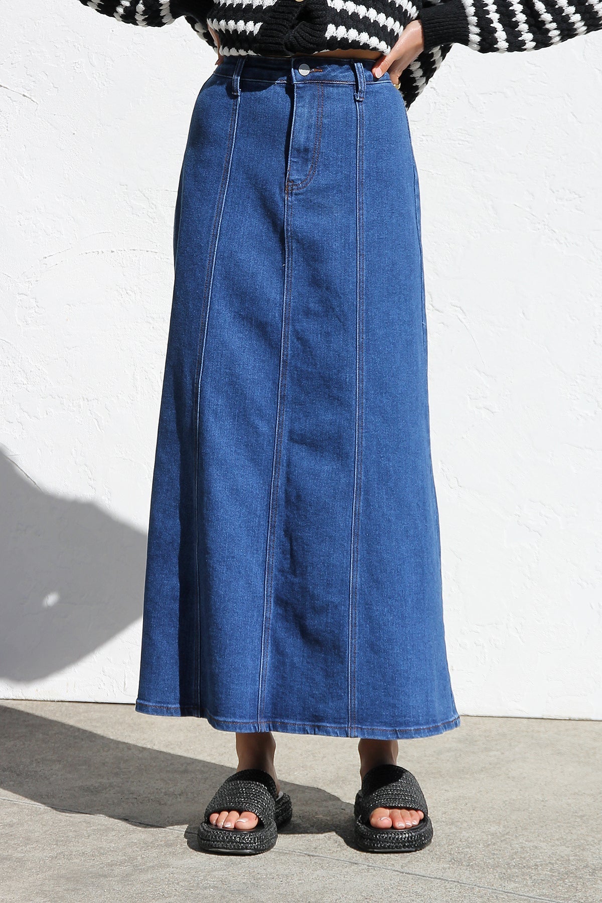 Gonna Midi Denim - Stile Classico Raffinato
