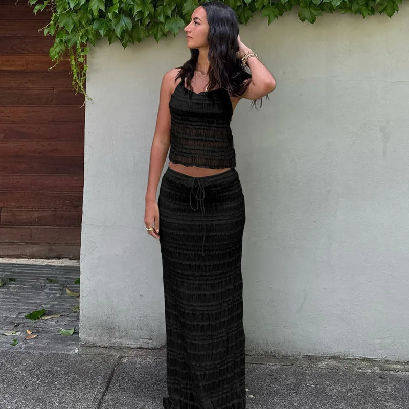 Completo Due Pezzi Donna – Top Halter Testurizzato & Gonna Midi con Coulisse-83709-a323052d-3b6e-4a62-8c6e-5b1b55529f16