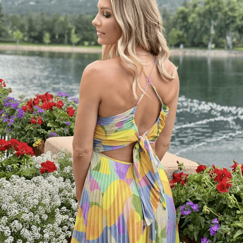 Abito Midi con Scollo a Cuore