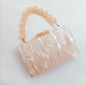 Clutch Rettangolare con Dettagli Gioiello