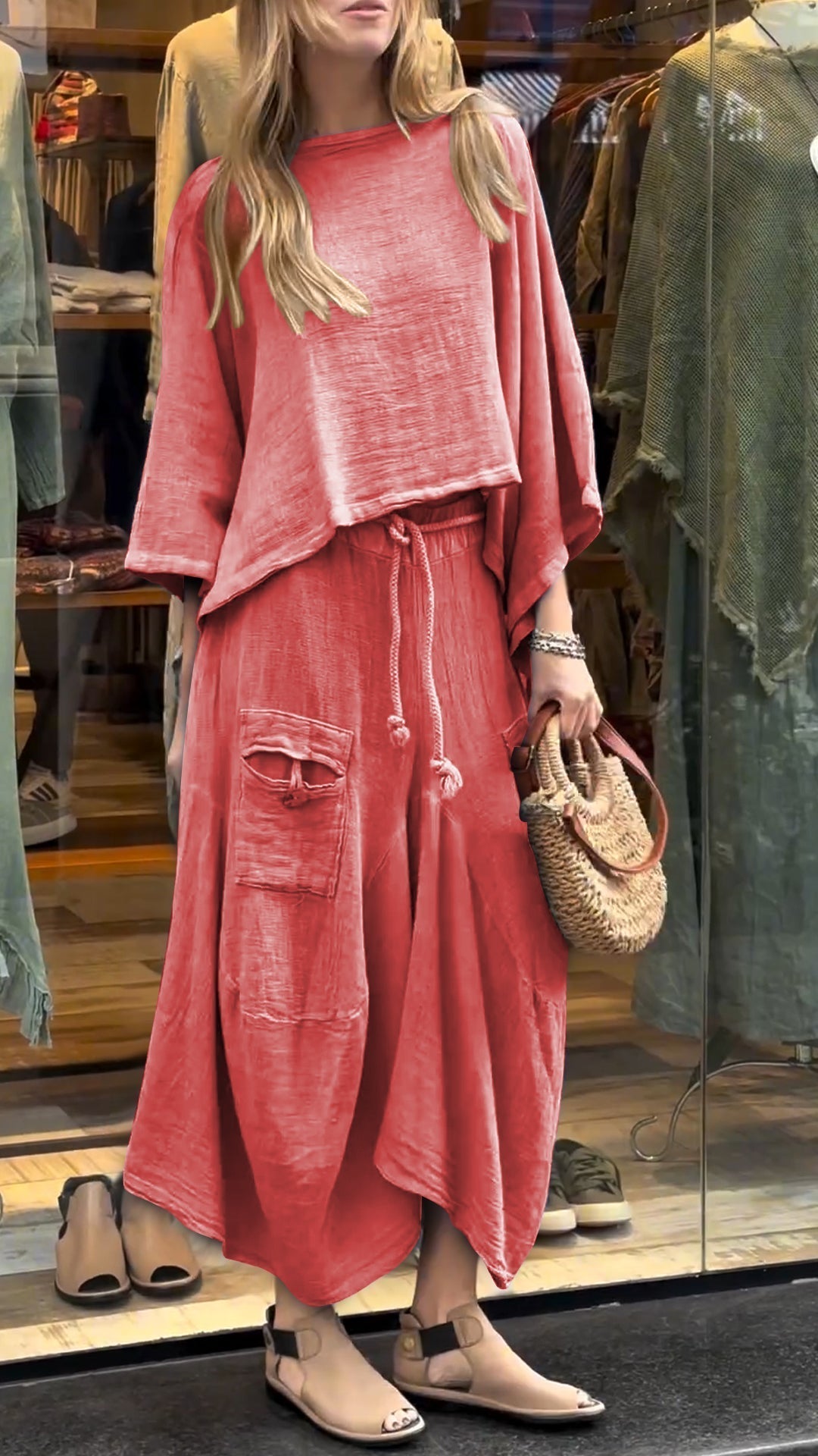 Completo Due Pezzi Donna – Vestibilità Rilassata, Pantaloni Coulisse e Tasche-81991-ac36d614-8c6c-4e5c-bbba-b543a807e7d5