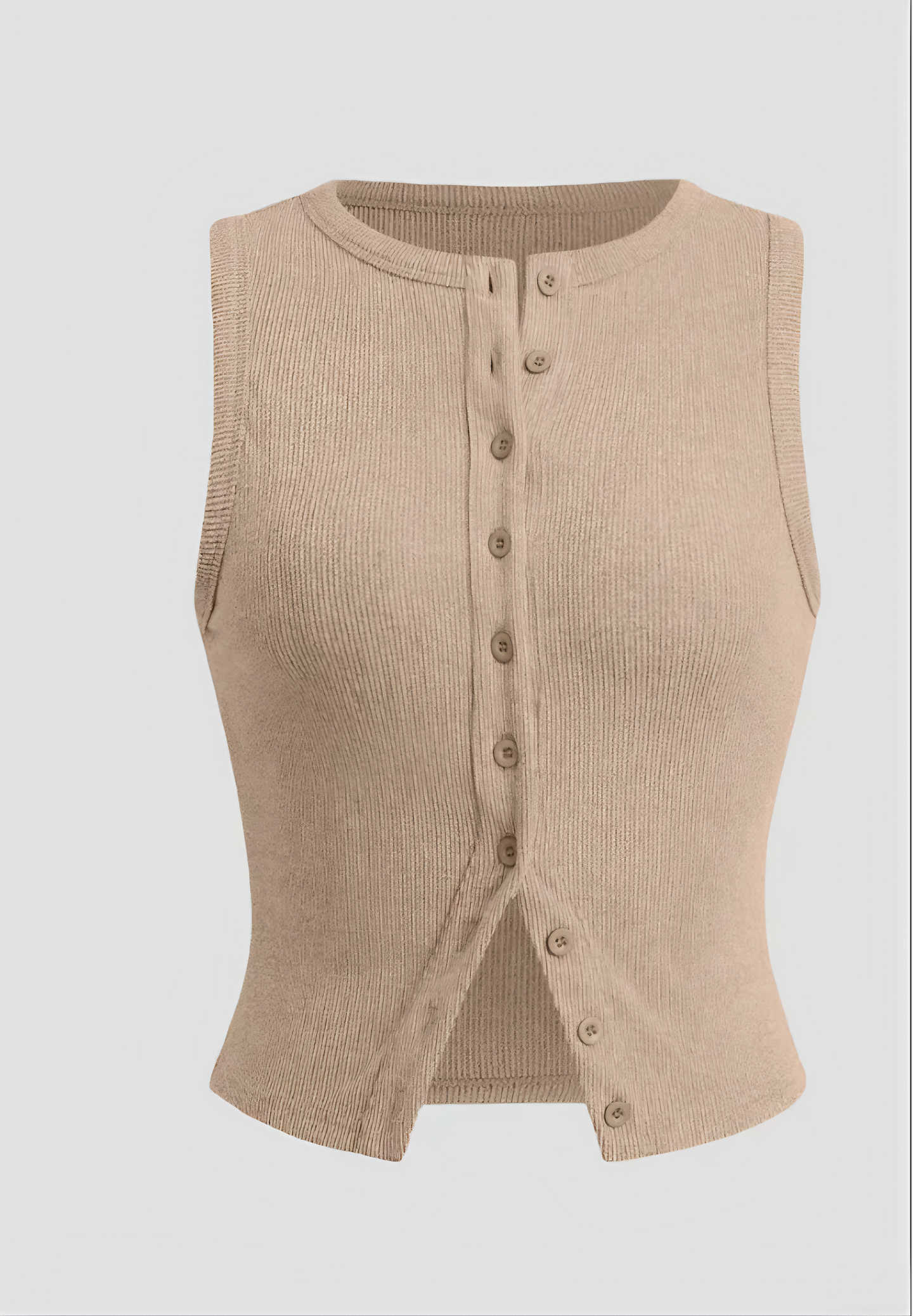 Abito Donna in Maglia a Costine Senza Maniche con Bottoni-83523-ac8c4333-6e29-4cb2-a3e5-6cb09266a234
