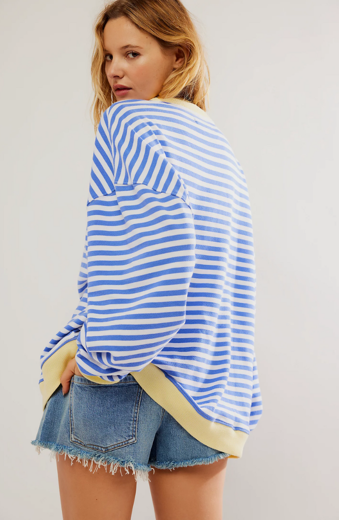 Maglia a Righe Casual Manica Lunga