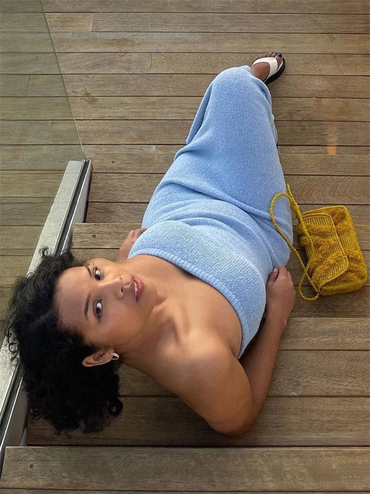 Abito Donna Senza Spalline in Maglia a Righe, Vestito Estivo Versatile per Stile Disinvolto-81460-addd1ef2-b43f-4696-bc27-408f688cfbcd