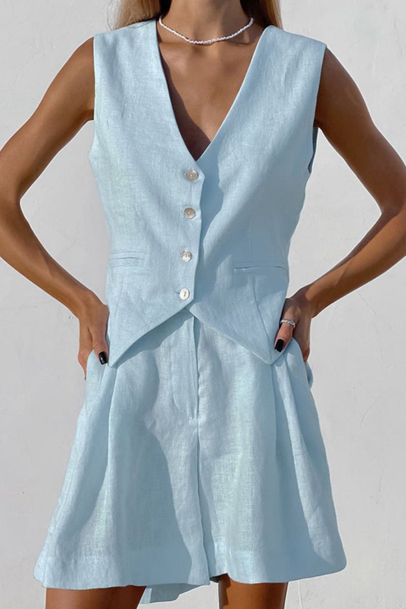 Completo Chic con Gilet e Shorts