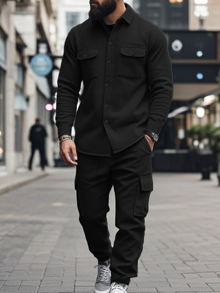 Nelson Completo Cargo Stile Militare in Maglia Strutturata