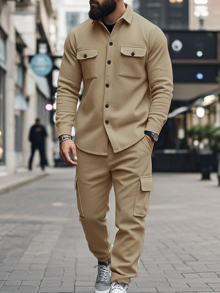Nelson Completo Cargo Stile Militare in Maglia Strutturata