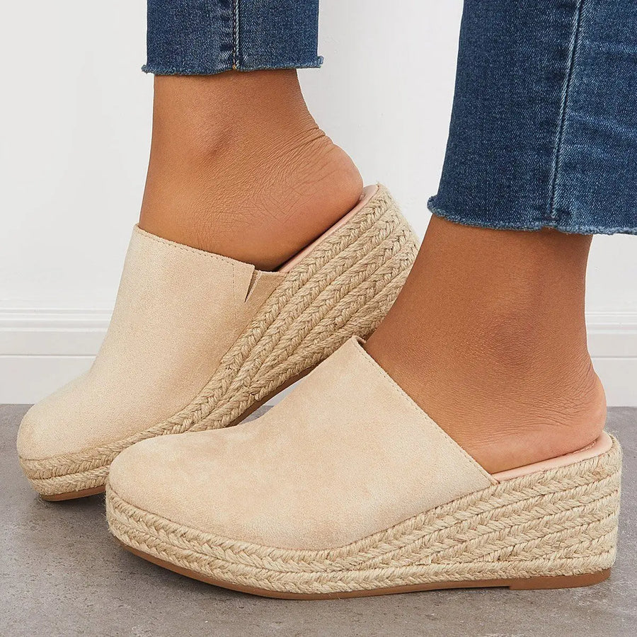 Donna Sandali Zeppa Scamosciata Espadrillas Slip-on-83367-bda5abc9-e5c2-4489-84da-0eb6b84e83df