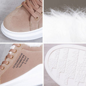 Sneakers Urban Style con Dettagli in Pelliccia