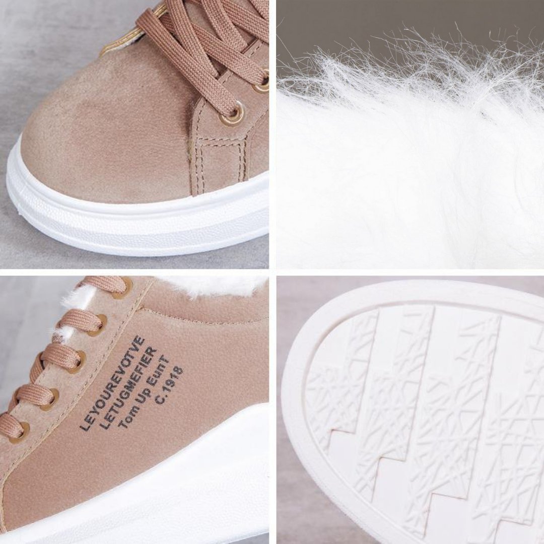 Sneakers Urban Style con Dettagli in Pelliccia