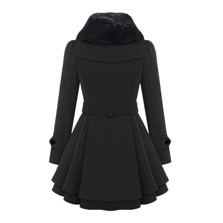 Cappotto Donna Doppio Petto – Collo Pelliccia Sintetica, Cintura, Svasato-82347-c6bc08d7-1c9c-405c-853d-90d99968dff7