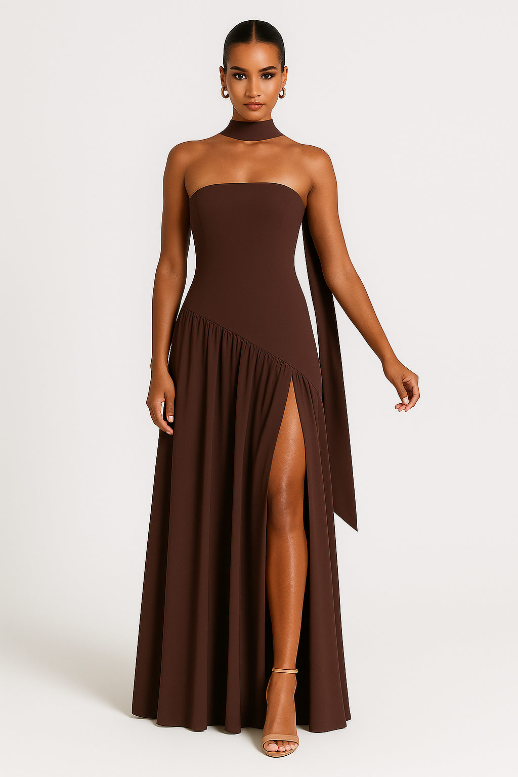 Abito Maxi | ModernaSpacco alto e ruché | Primavera/Estate