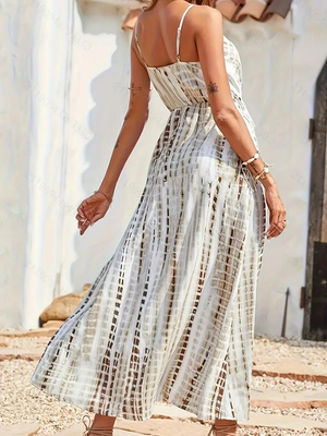 Abito Maxi Tie-Dye con Spacco