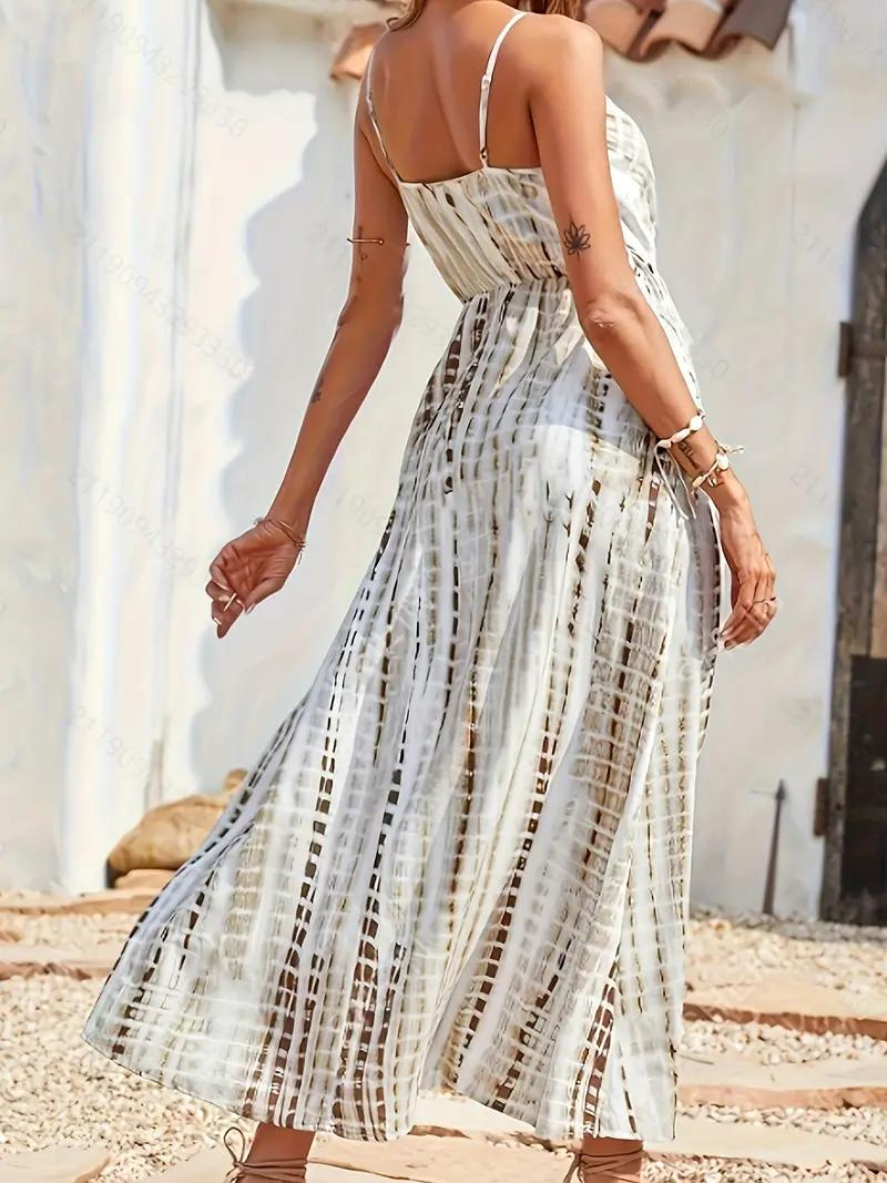 Abito Maxi Tie-Dye con Spacco