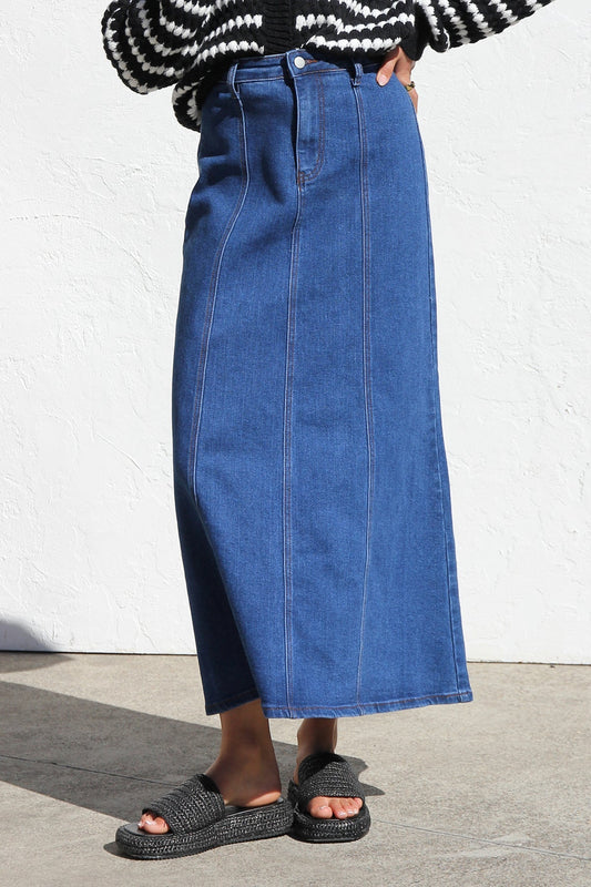 Gonna Midi Denim - Stile Classico Raffinato