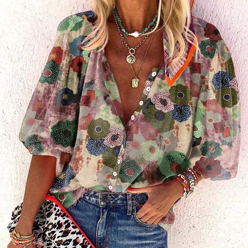 Blusa Donna Floreale – Abbottonata Maniche Lunghe-83308-dde61c49-4233-4f3a-9d7a-7c7408dfabd6
