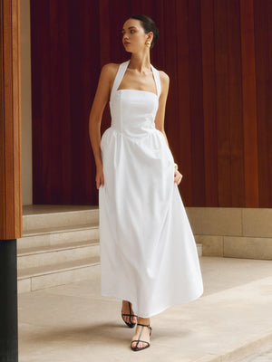 Abito A-Line con Scollo All'Americana