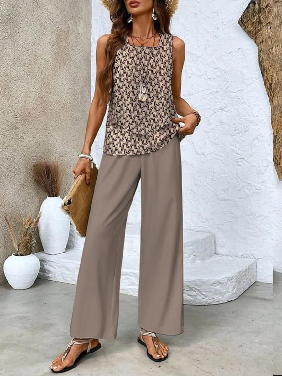 Completo Top Layered & Pantaloni Ampi