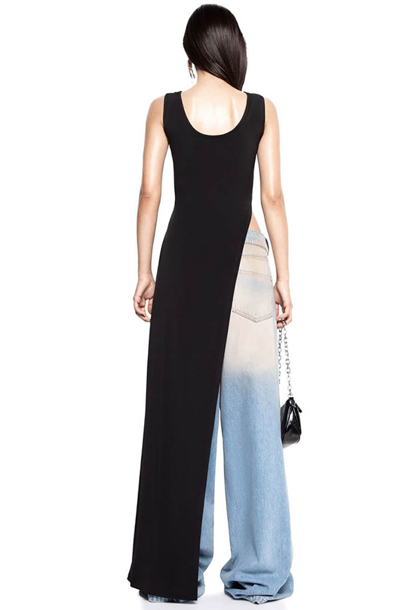 Abito/Top Minimalista con Spacco Audace