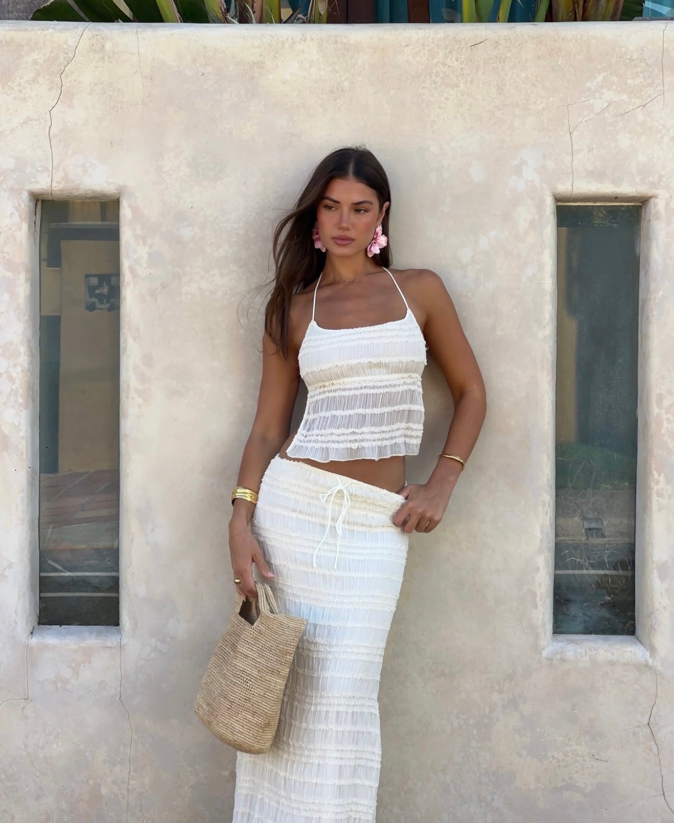 Completo Due Pezzi Donna – Top Halter Testurizzato & Gonna Midi con Coulisse-83709-f05de6ed-c464-4d2c-a79d-a1fc4ee8847f