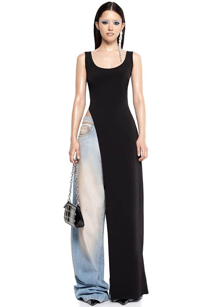 Abito/Top Minimalista con Spacco Audace