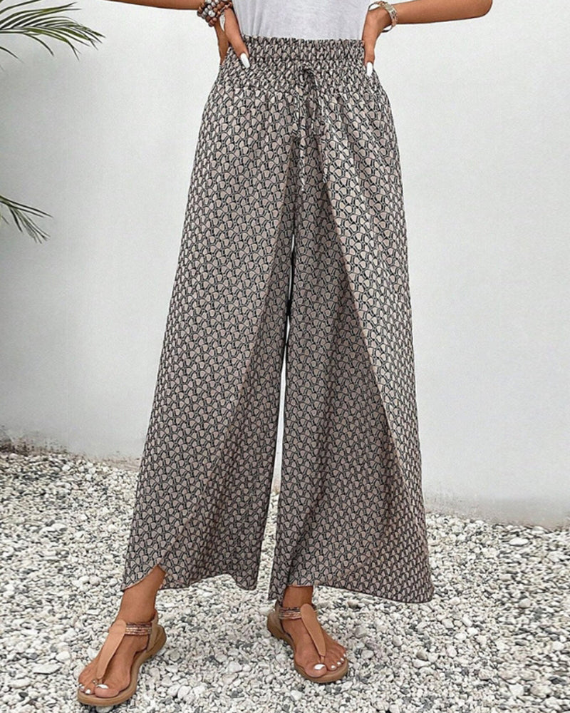 Dorio Moda Women's Pants – Wide Leg, Elastic Waistband, Drawstring, Multi-Color-83218-f75a4c30-71fd-47c9-95b0-6140d68717a9