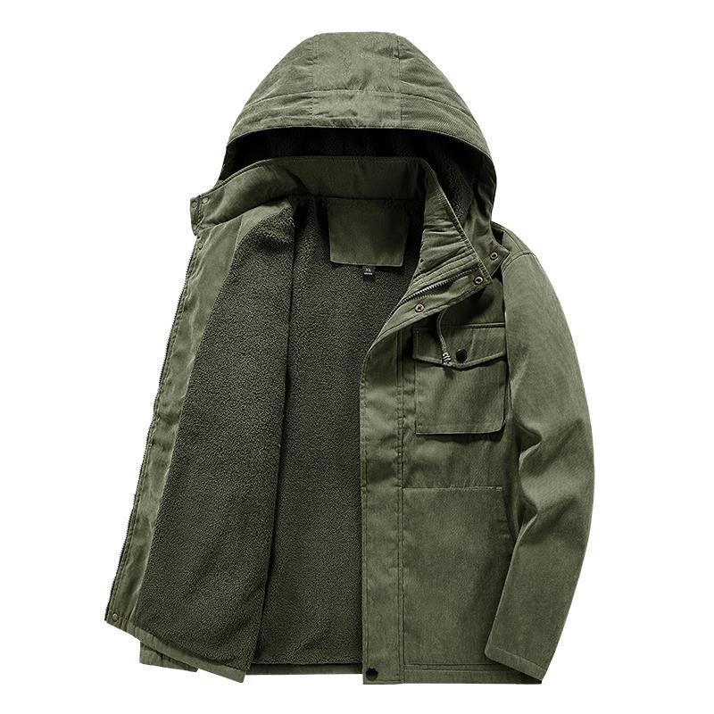 Thick Detachable Hat Lambswool Jacket by http://Lolyshop.shop