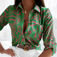 Camicia Donna Stampata – Design Unico con Tasca