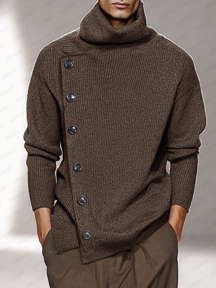 Marco Maglione Dolcevita Asimmetrico in Maglia Premium