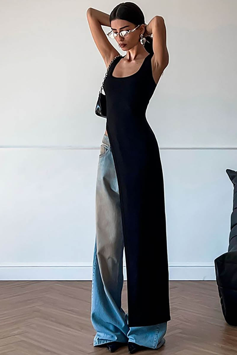 Abito/Top Minimalista con Spacco Audace