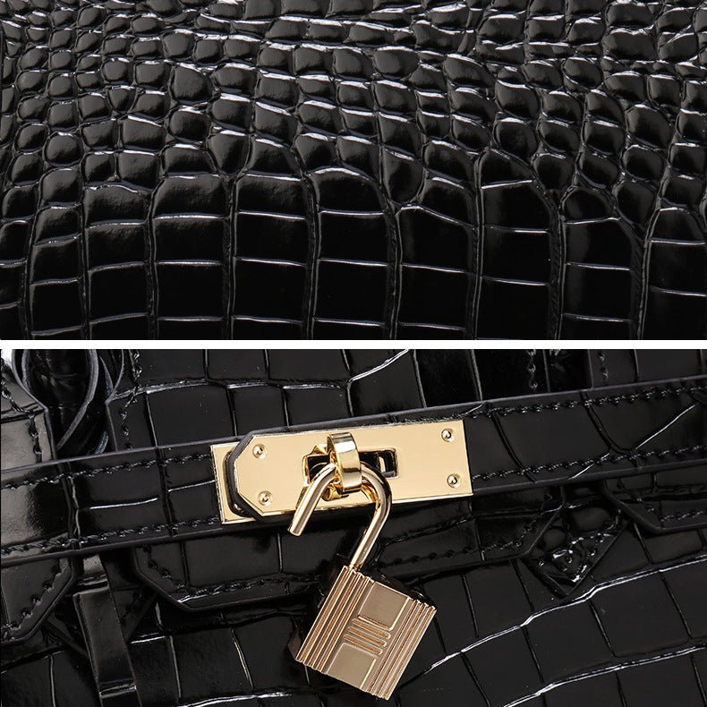Isla | Borsa Tote Strutturata con Stampa Coccodrillo